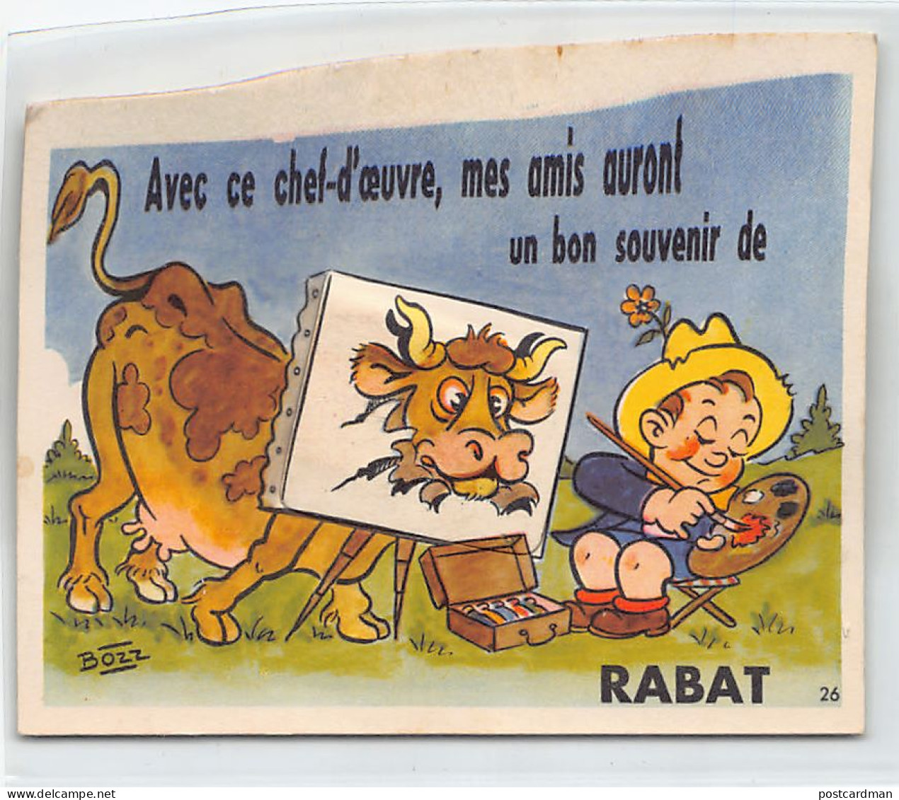 Maroc - RABAT - Carte à Dépliant - Dessinateur Bozz - Ed. CAP 26 - Rabat