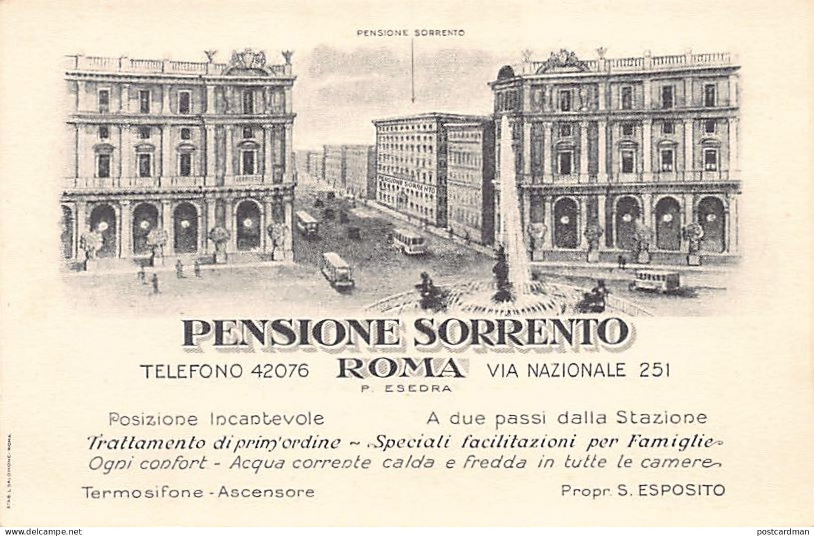 ROMA - Pensione Sorrento, Via Nazionale 251 - Cafés, Hôtels & Restaurants