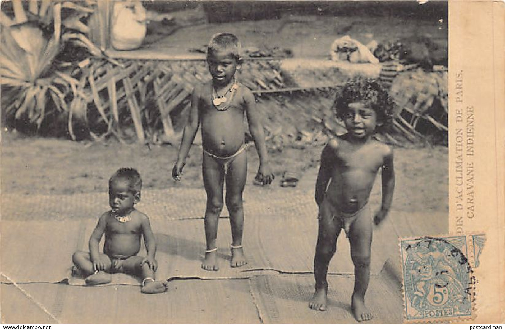 India - The Malabars - Children (ethnic Group Of South Indian Tamil) In The Jardin D'acclimatation In Paris (France) - India