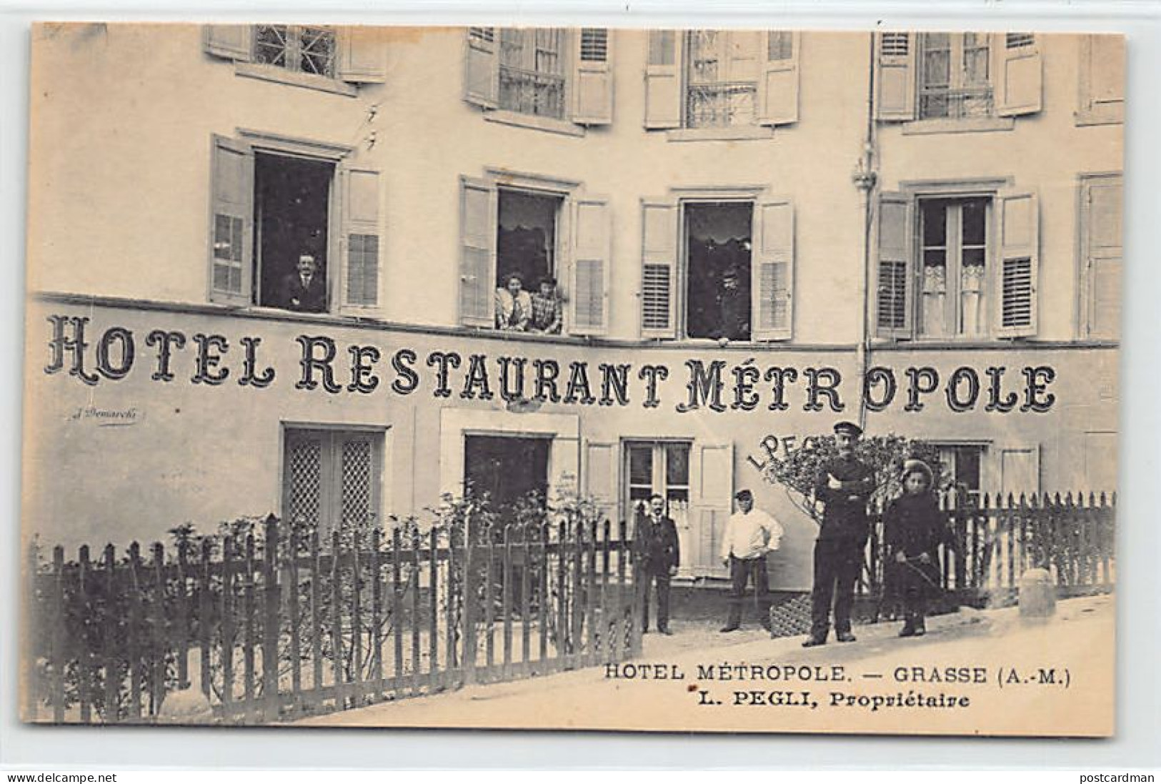 GRASSE (06) Hôtel Restaurant Métropole, L. Pegli Propriétaire - Grasse