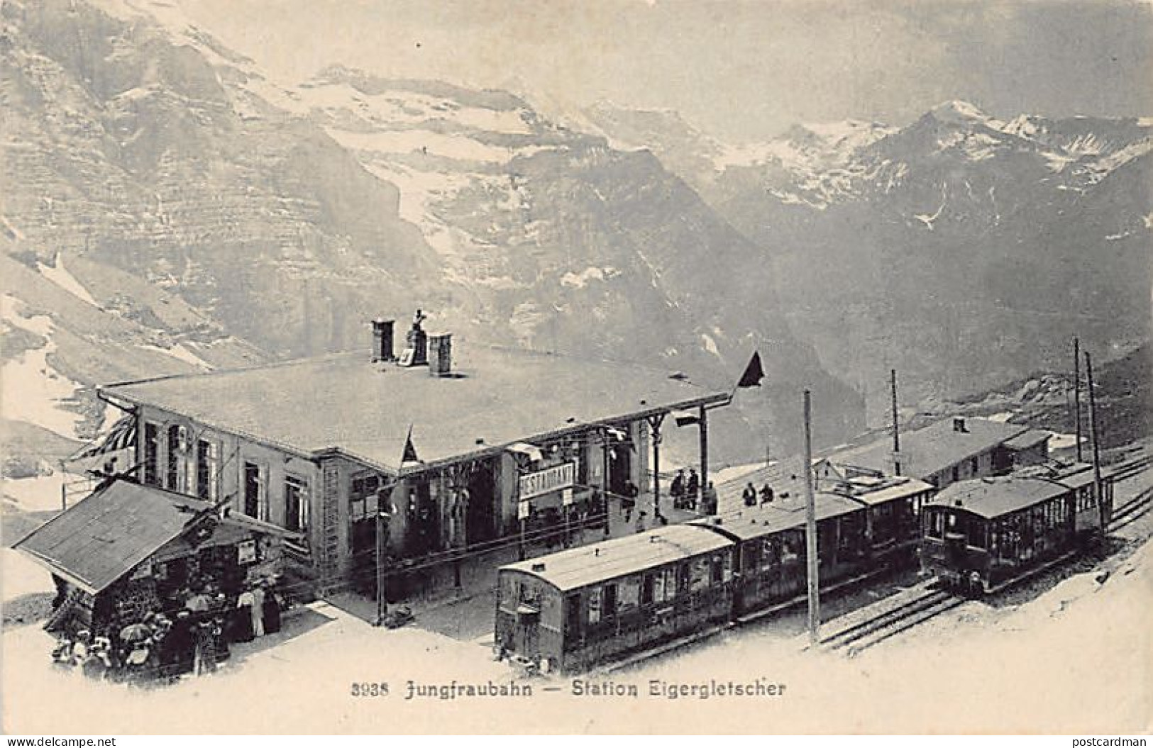 Suisse - Station Eigergletscher (VS) Jungfraubahn - Restaurant - Obere Rechte Ecke Leicht Abgehoben - Ed. Wehrli 3938 - Andere & Zonder Classificatie