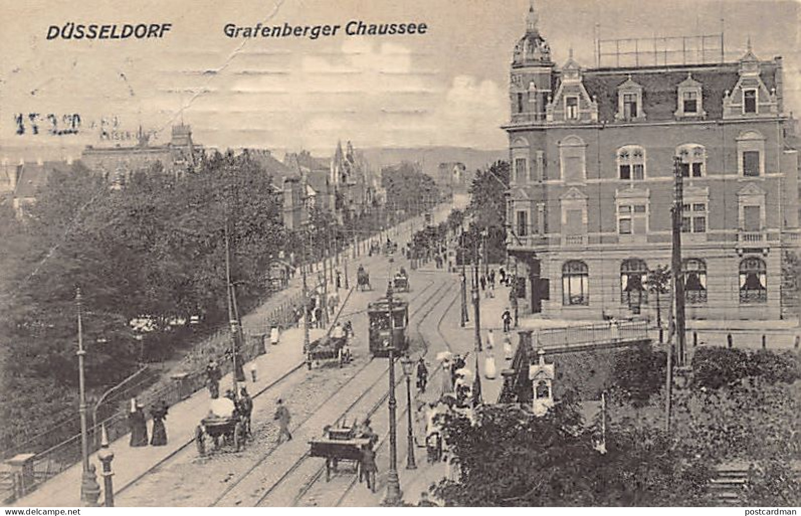 Düsseldorf (NW) Grafenberger Chaussee Straßenbahn Kutsche - Duesseldorf