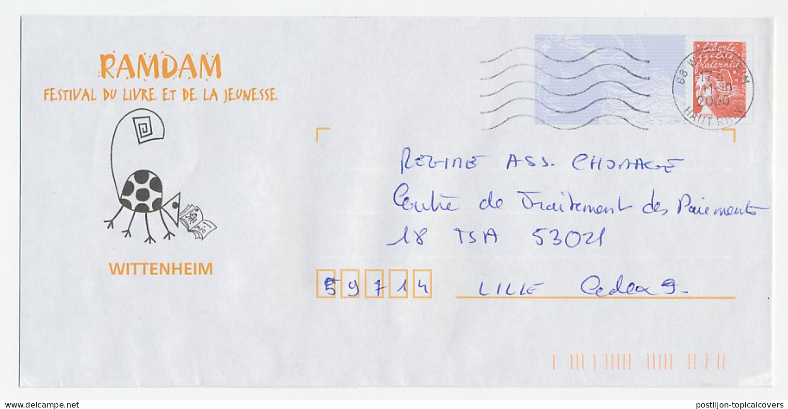 Postal Stationery / PAP France 2000 Book Festival - Ohne Zuordnung