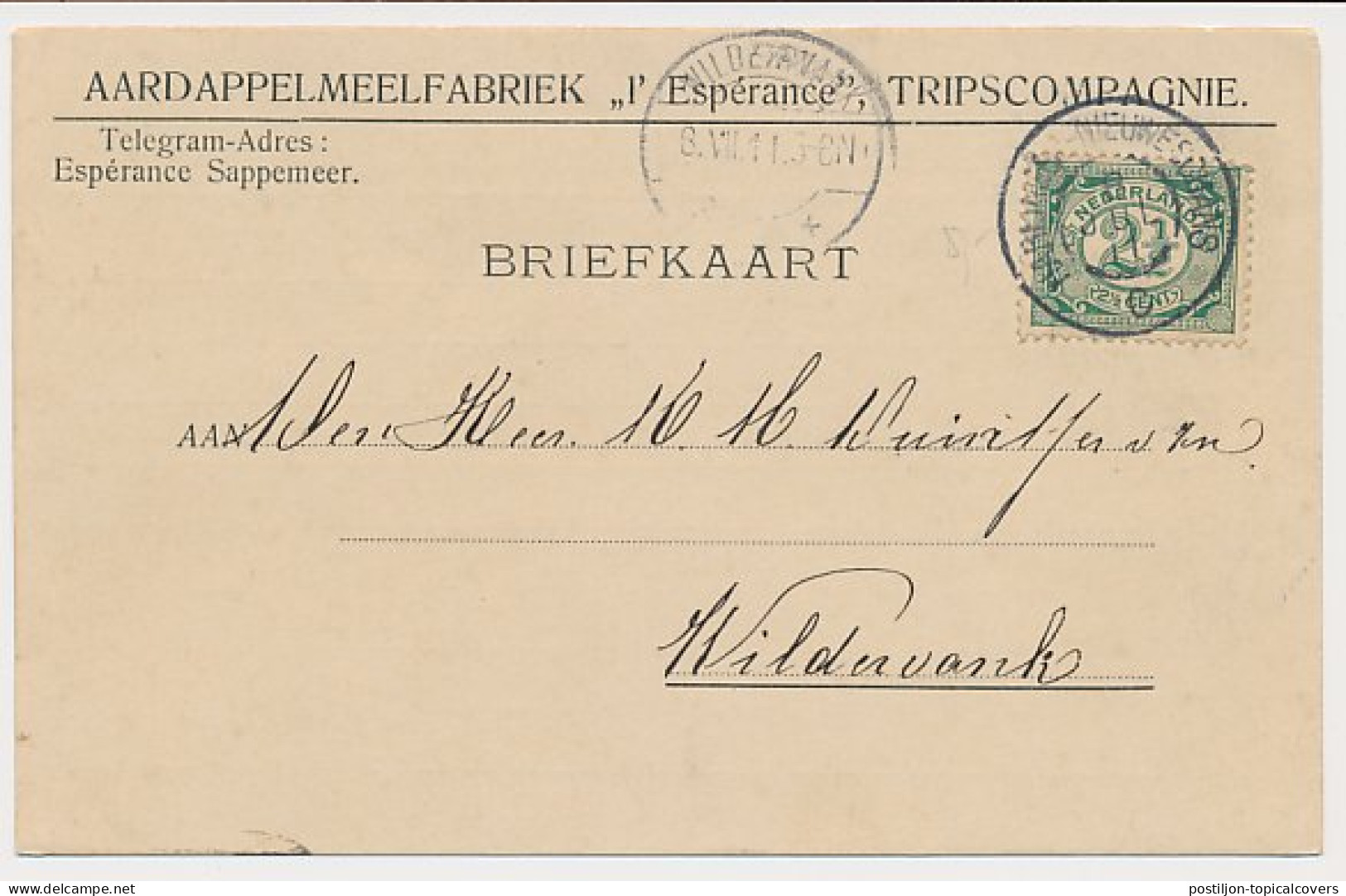 Firma Briefkaart Tripscompagnie 1911 - Aardappelmeelfabriek - Sin Clasificación