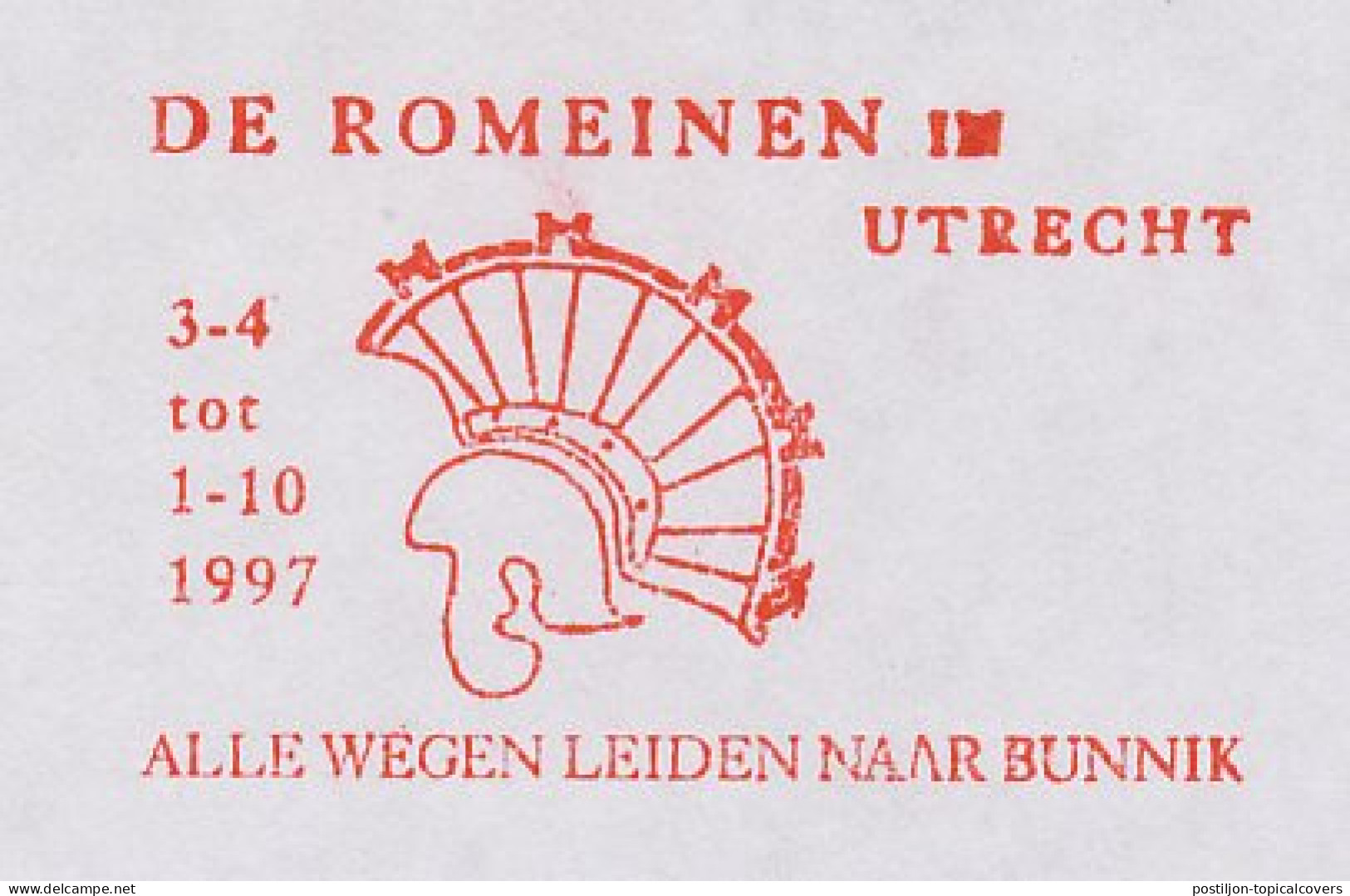 Meter Cut Netherlands 1997 The Romans In Utrecht - Exhibition - Helmet - Andere & Zonder Classificatie