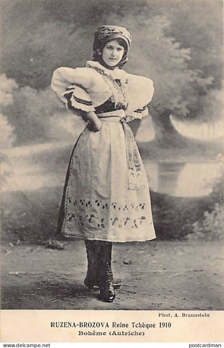 ČESKÁ REP. Czech Rep. - Slečna Růžena Brázová, Královna Pražská - Rok 1910 - Tschechische Republik