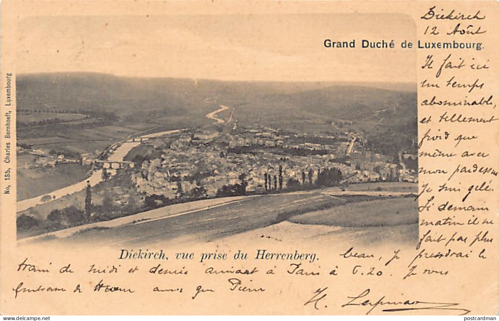 Luxembourg - DIEKIRCH - Vue Prise Du Herrenberg - Ed. Charles Bernhoeft 185 - Diekirch