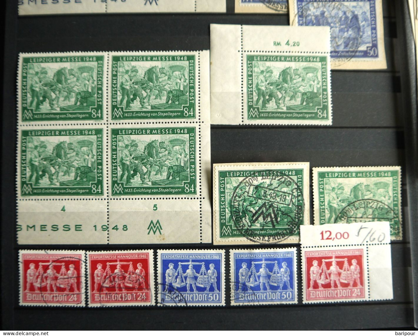 Sammlung All. Besetzung Gemeinschaftsausgaben 1946-1948 postfrisch/gestempelt