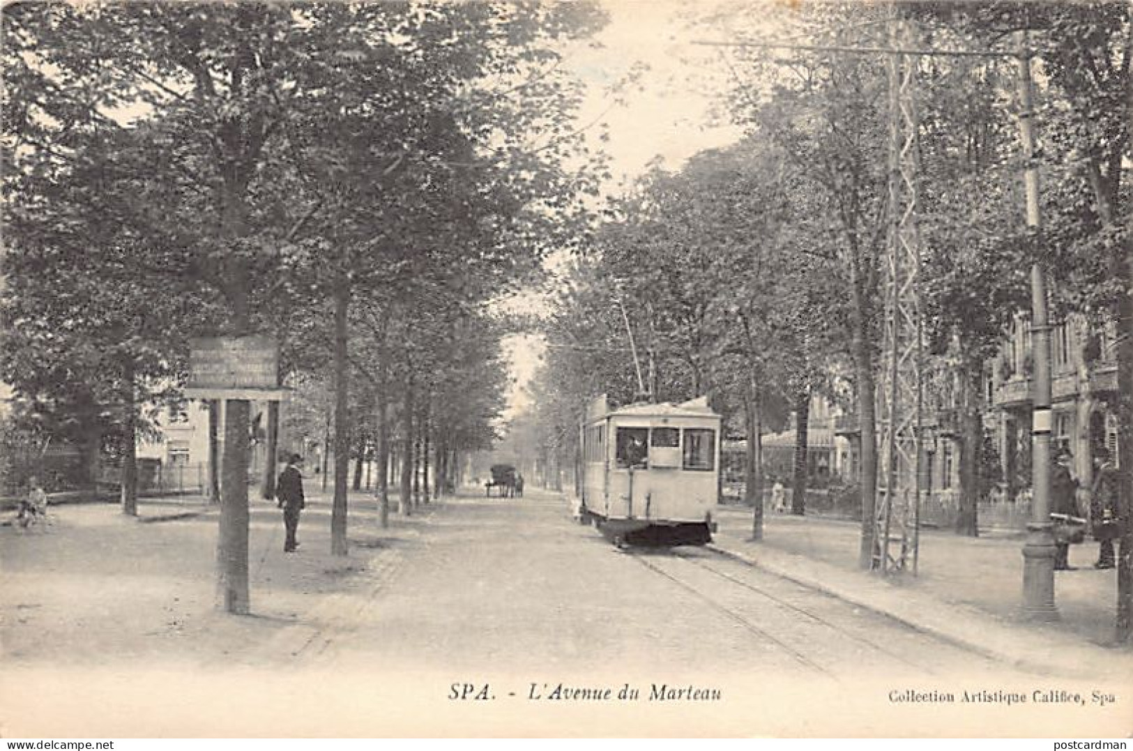 SPA (Liège) L'avenue Du Marteau - Tramway - Spa