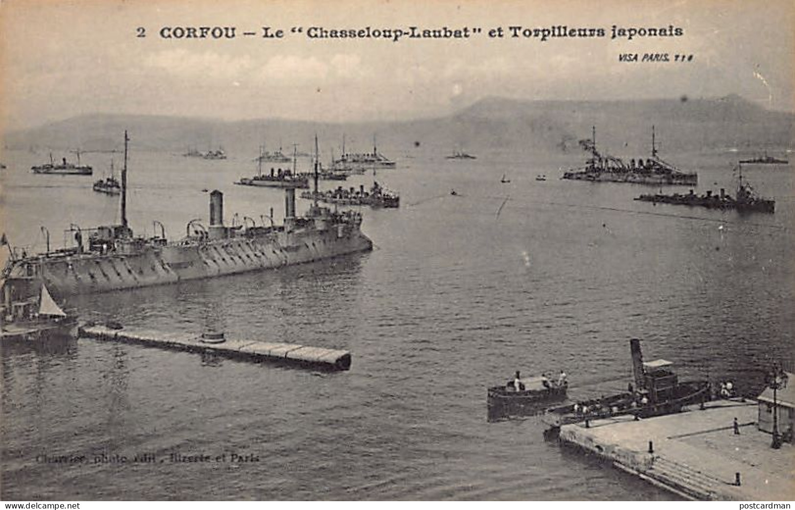 Greece - CORFU - French Cruisers Chasseloup-Laubat And Japanese Torpedo Boats - Publ. Charrier 2 - Grèce