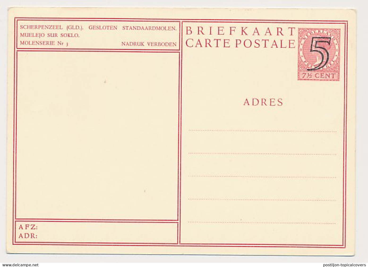 Briefkaart G. 285 C - Scherpenzeel - Material Postal