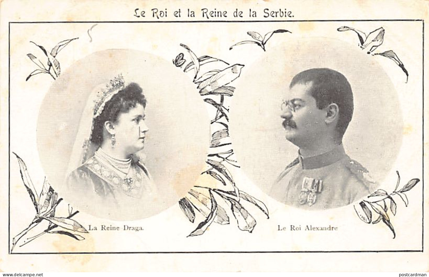 Serbia - Alexander I Of Serbia And Queen Draga Mašin - Serbia