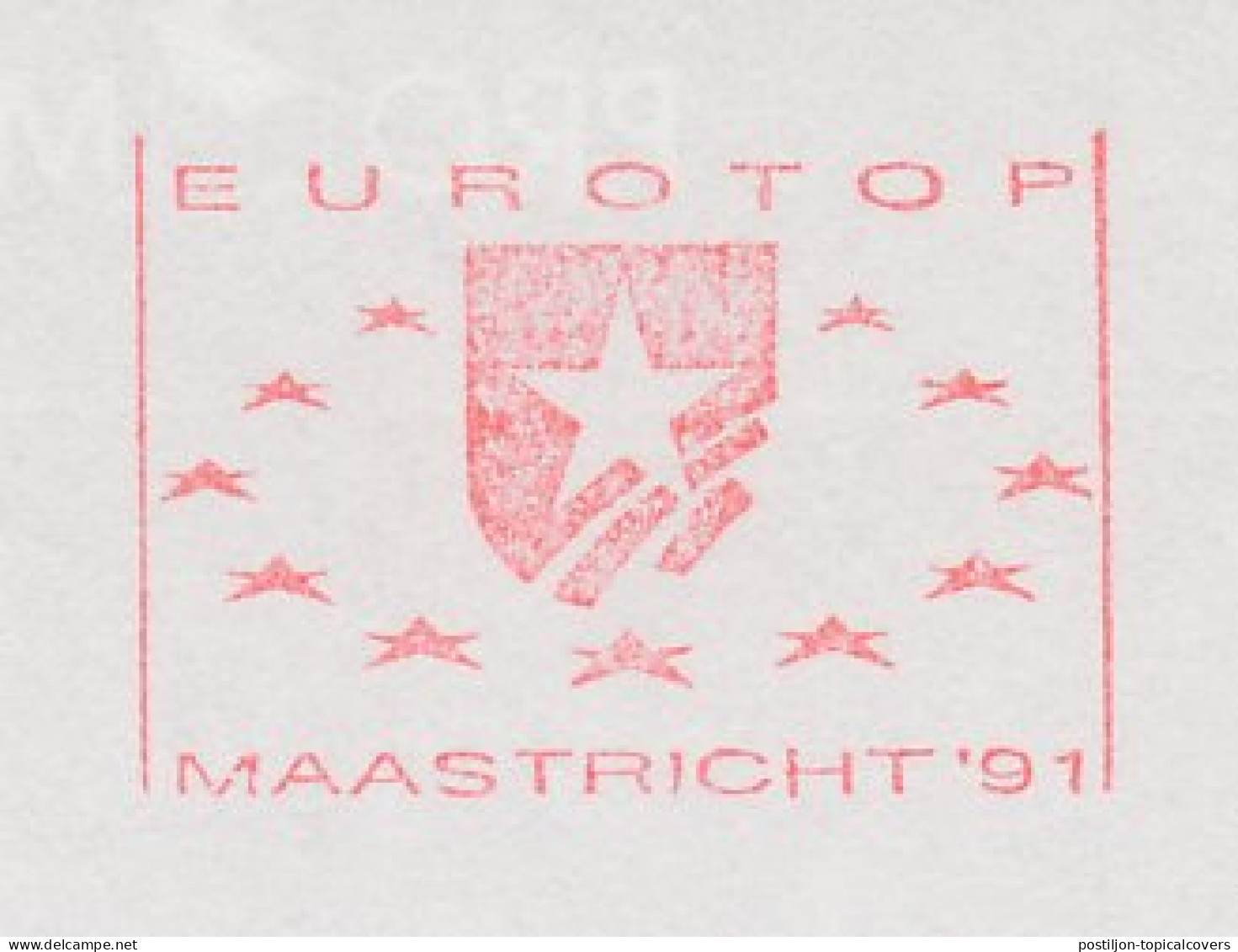 Meter Cut Netherlands 1991 Eurotop Maastricht 1991 - Instituciones Europeas