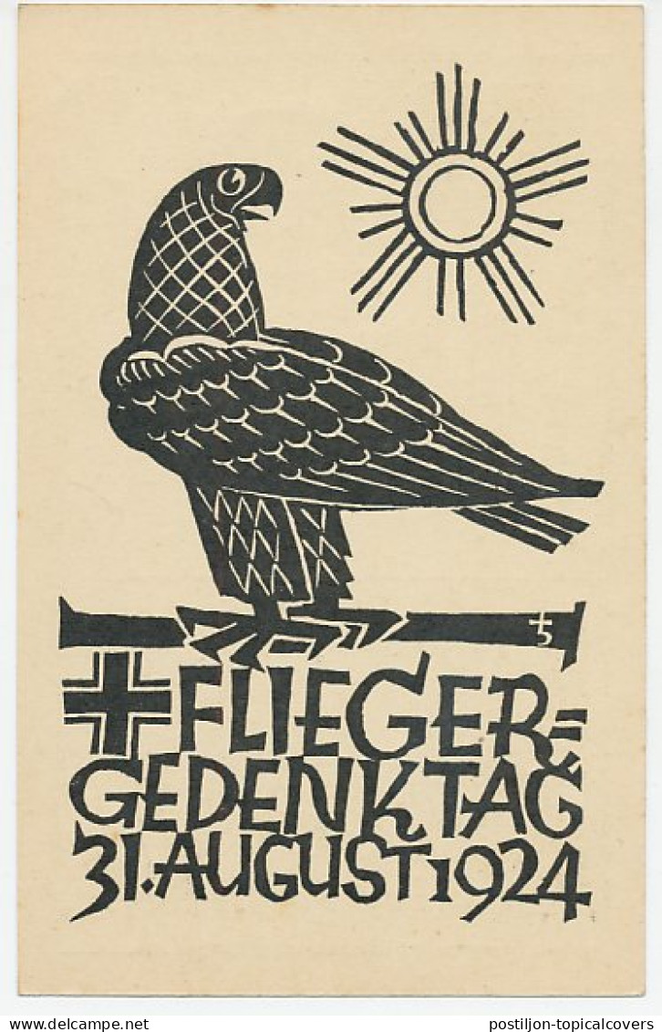 Postal Stationery Germany 1924 Bird - Eagle - Memorial Day - Sonstige & Ohne Zuordnung