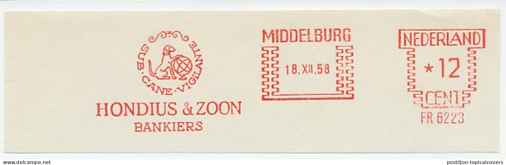 Meter Cut Netherlands 1958 Dog - Other & Unclassified