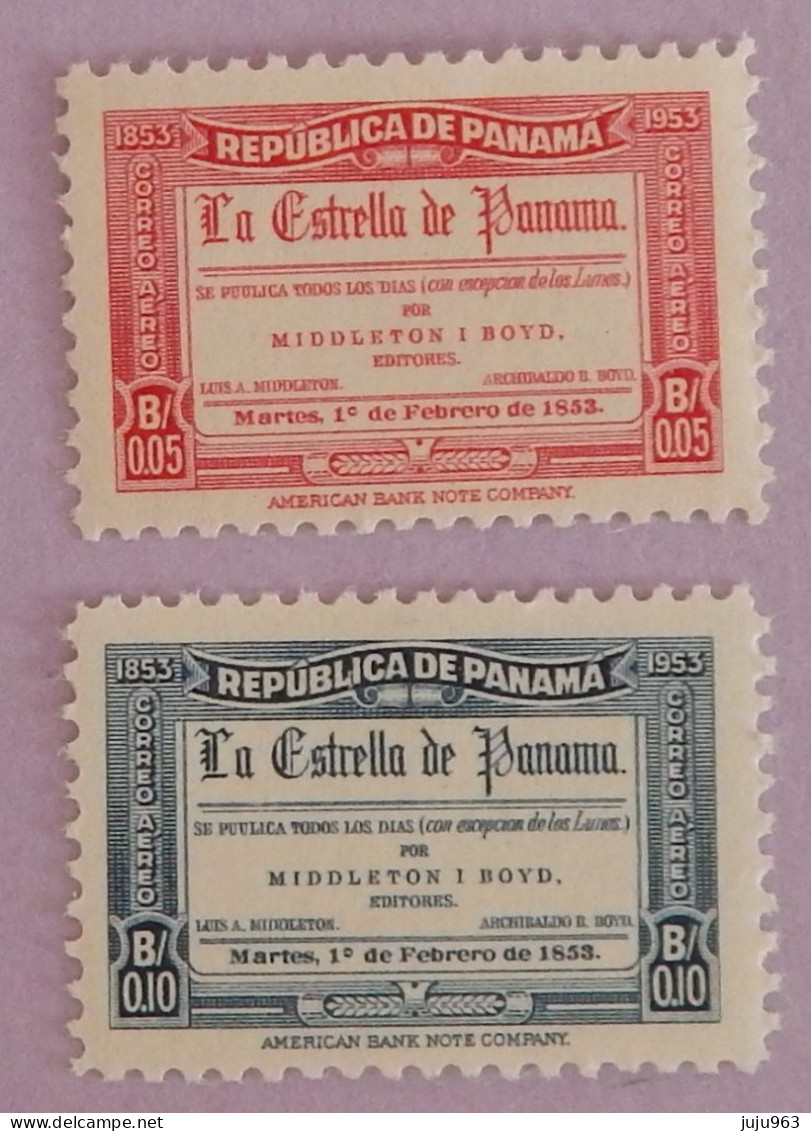 PANAMA YT PA 124/125 NEUFS**MNH "JOURNAL LA ESTRELLA" ANNÉE 1953 - Panama