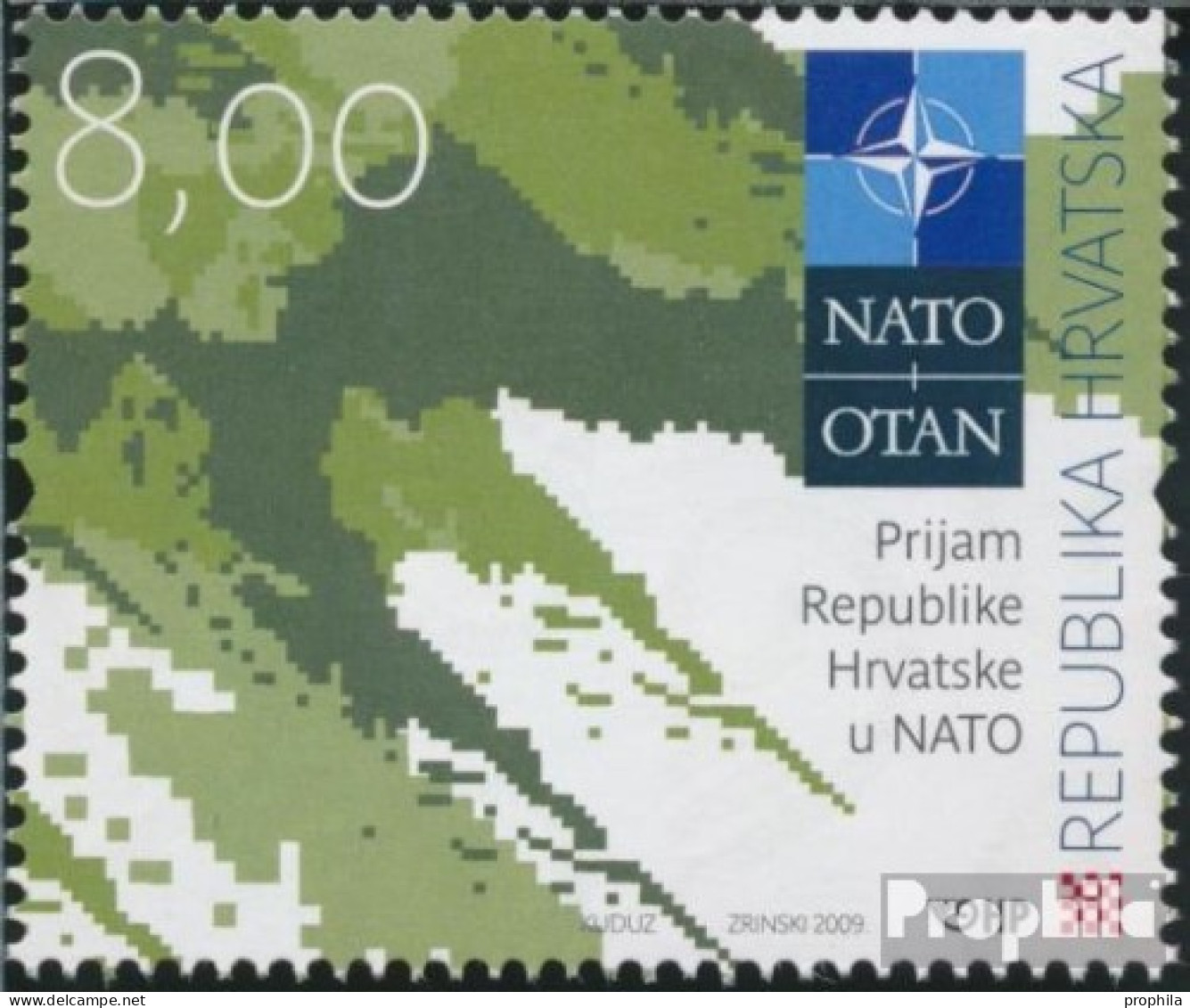 Kroatien 900 (kompl.Ausg.) Postfrisch 2009 Kroatien In Die NATO - Croazia