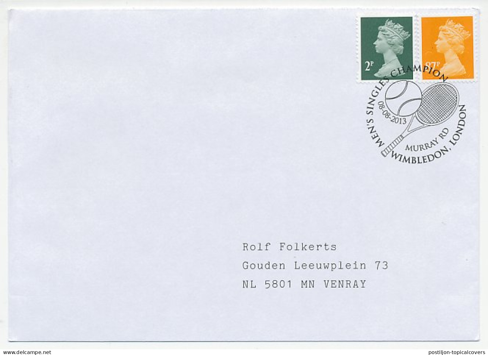 Cover / Postmark GB / UK 2013 Tennis - Wimbledon - Other & Unclassified