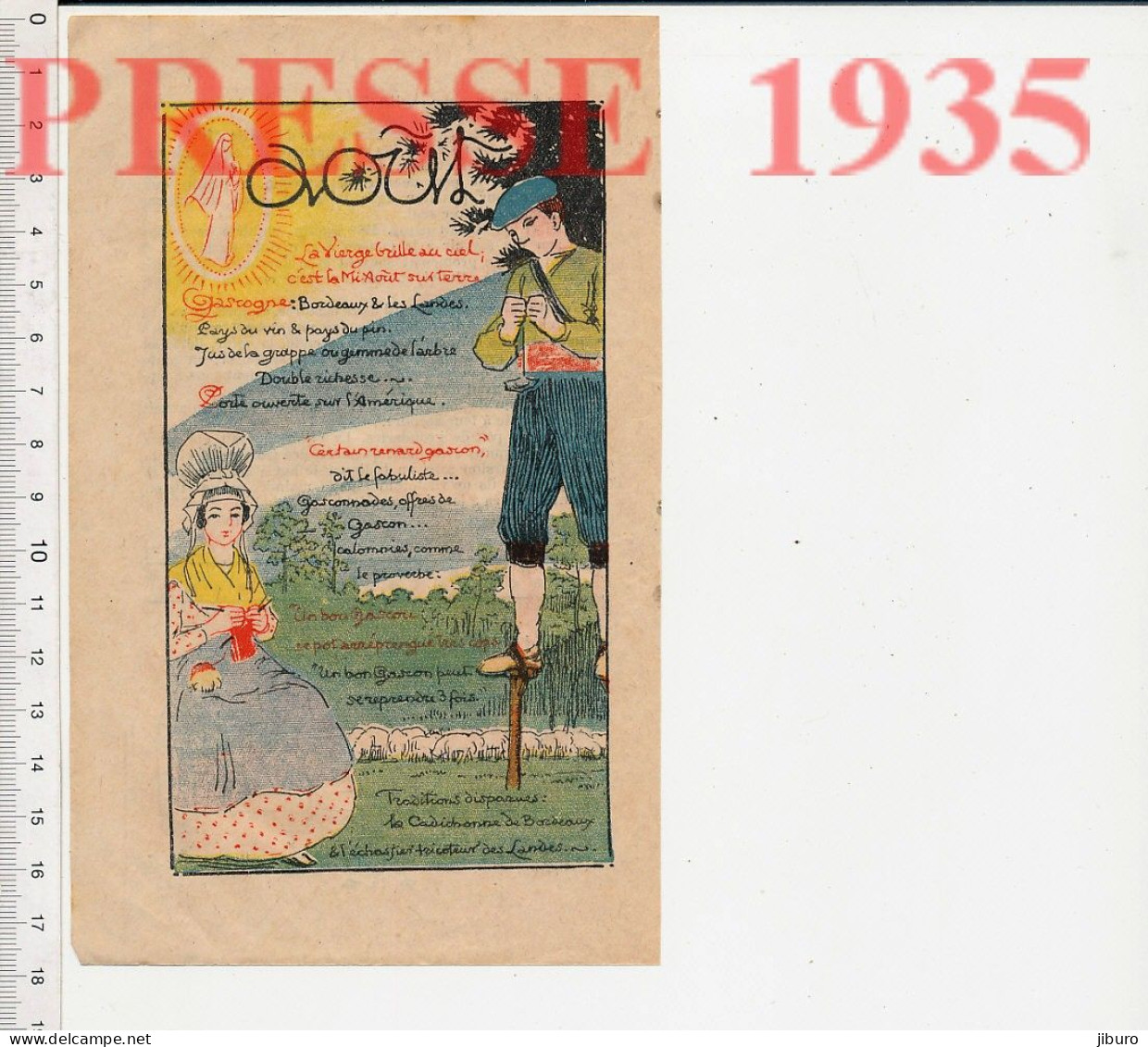 2 Vues Gascogne Costume Femme Coiffe Landes Echasses Béret Basque ? Berger + Dans La Grotte à Montcey 70 Spéléologie - Non Classificati