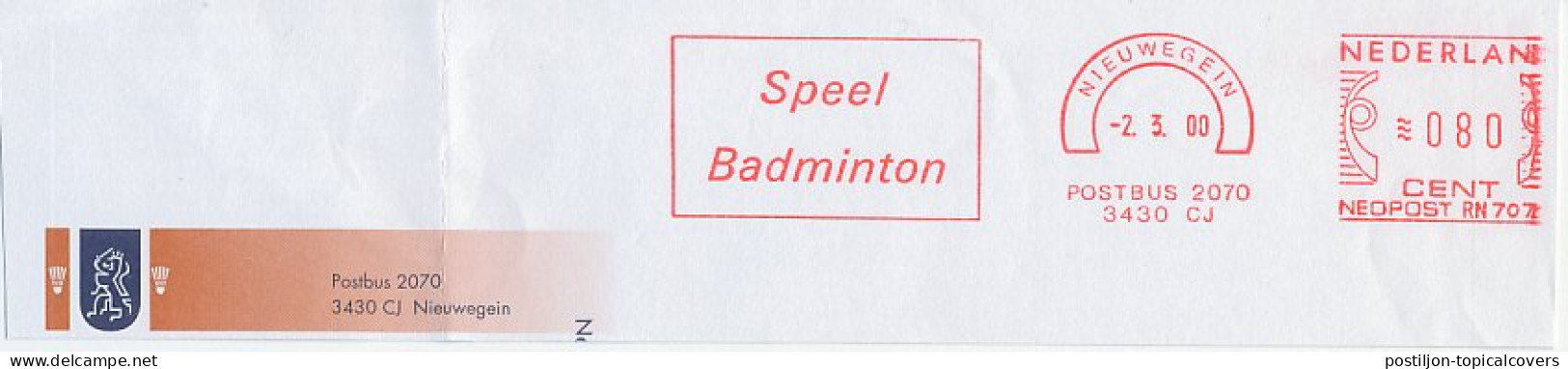 Meter Top Cut Netherlands 2000 Play Badminton - Other & Unclassified