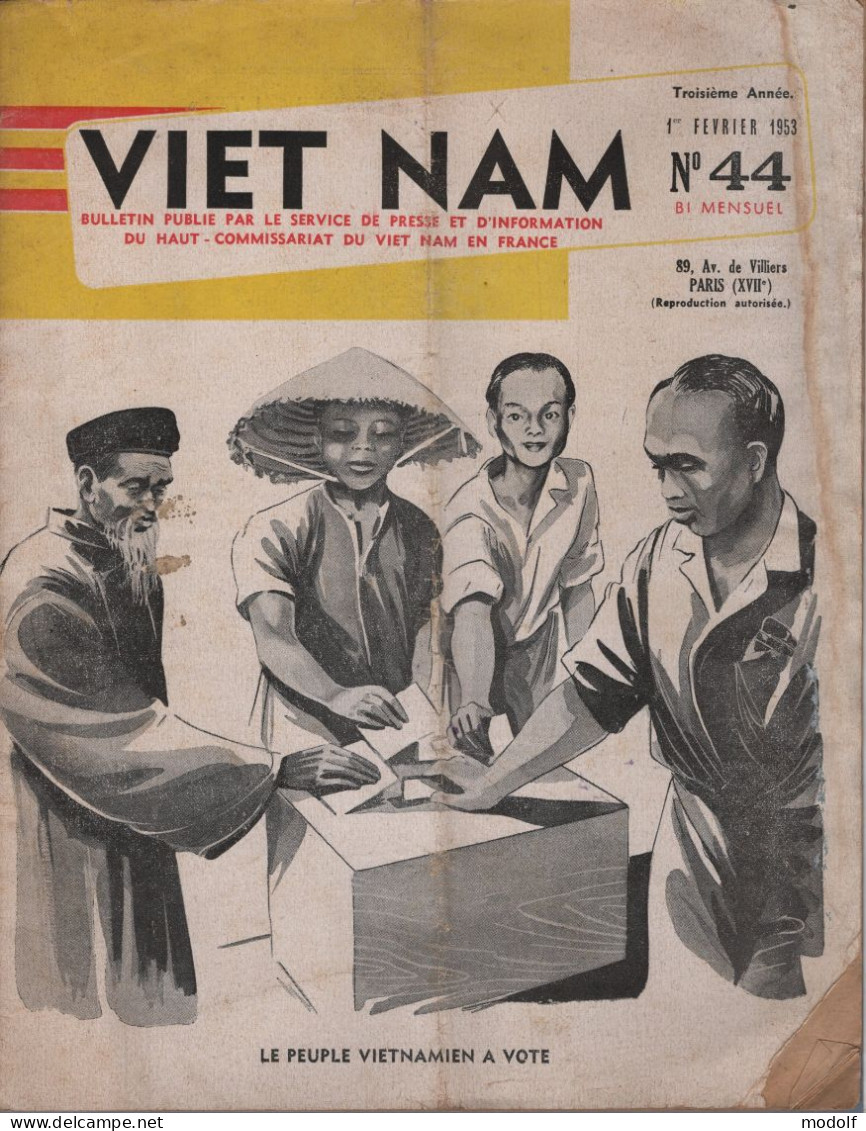 Lot 9 Numéros Du Bulletin "Viet Nam" - 1953 - Politics