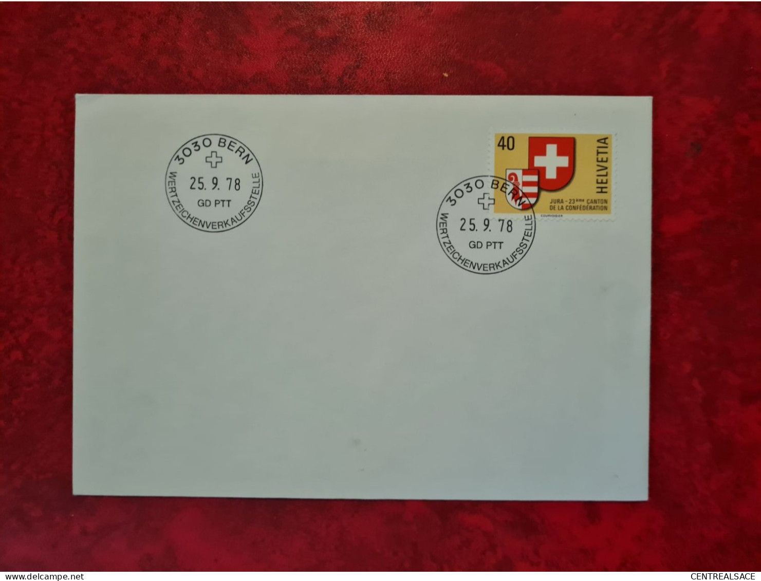 LETTRE   SUISSE  1978 BERN WERTZICHENVERKAUFSSTELLE  JURA 23° CANTON - Autres & Non Classés