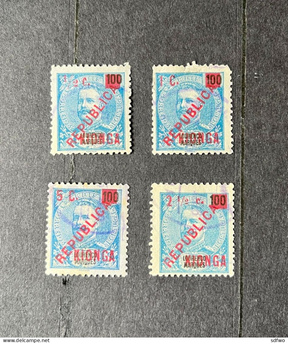 (T2) Kionga Stamps 1916 King Carlos - Af. 01 To 04 - Used - Kionga