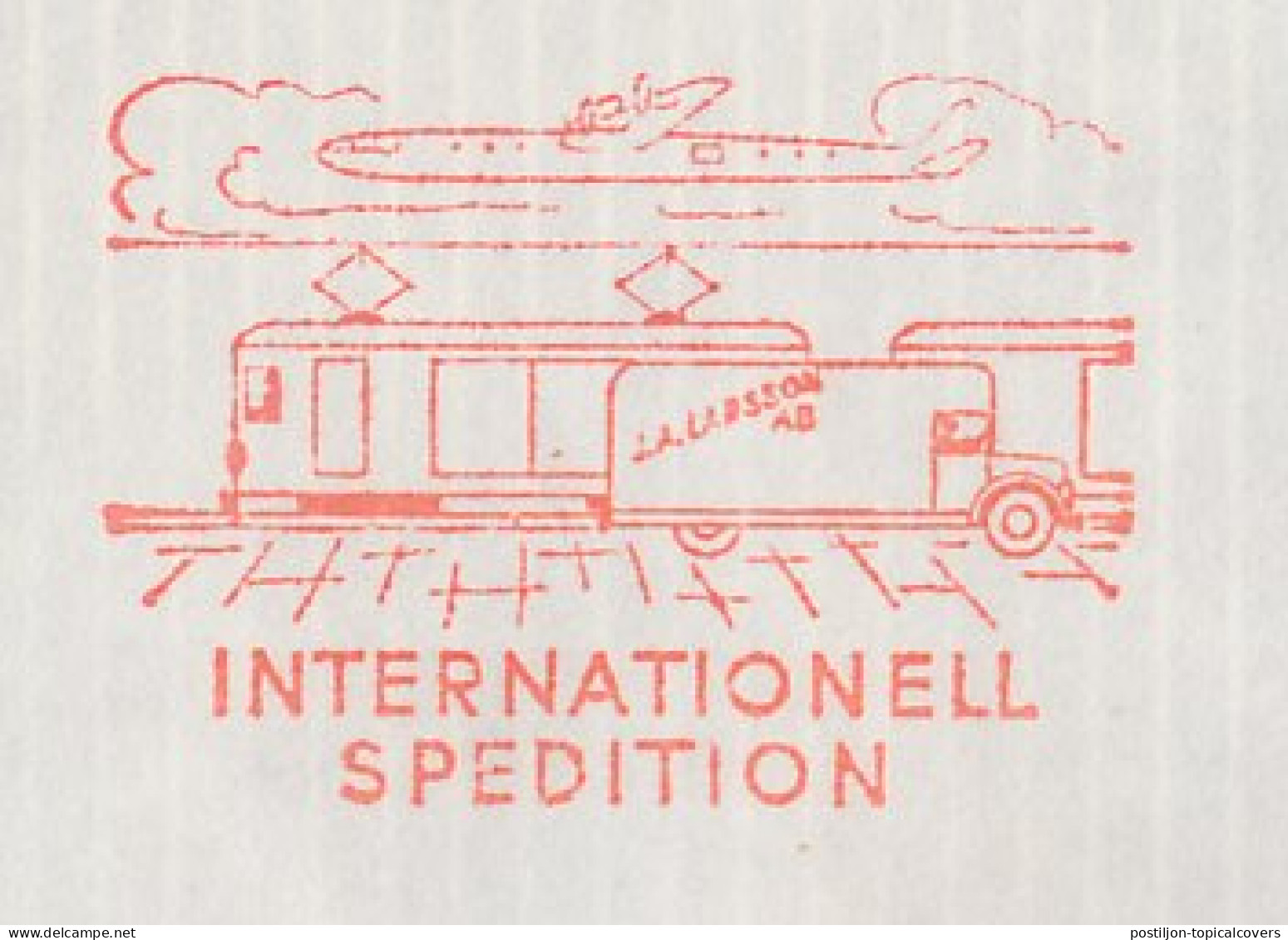 Meter Cover Sweden 1968 International Expedition - Airplane - Train - Truck - Andere & Zonder Classificatie