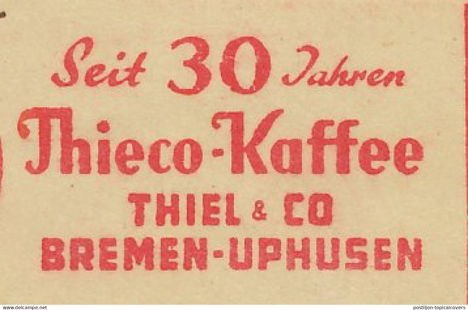 Meter Cut Germany 1955 Coffee - Thieco - Sonstige & Ohne Zuordnung