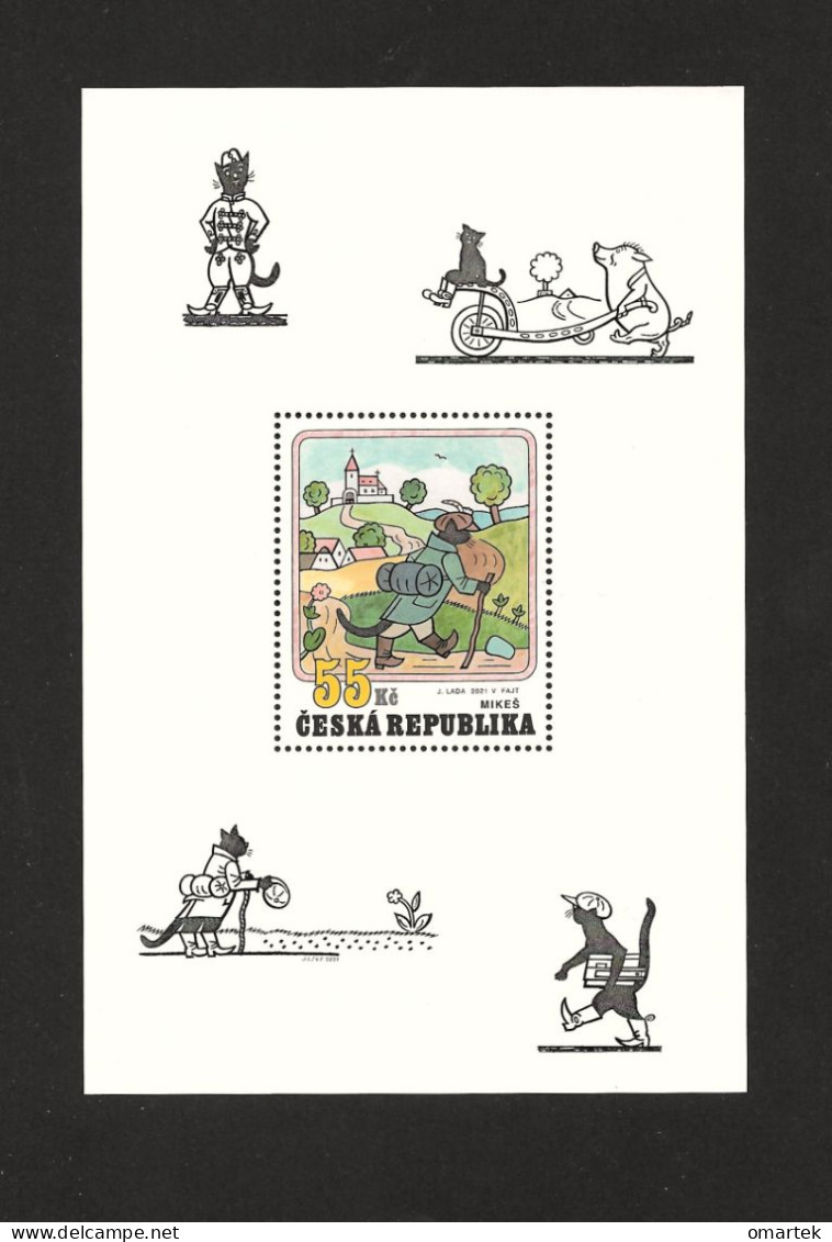 Czech Republic 2021 MNH ** Mi 1122 Bl 87 Sc 3873 Art Josef Lada, Tomcat Mikeš. Tschechische Republik. - Unused Stamps