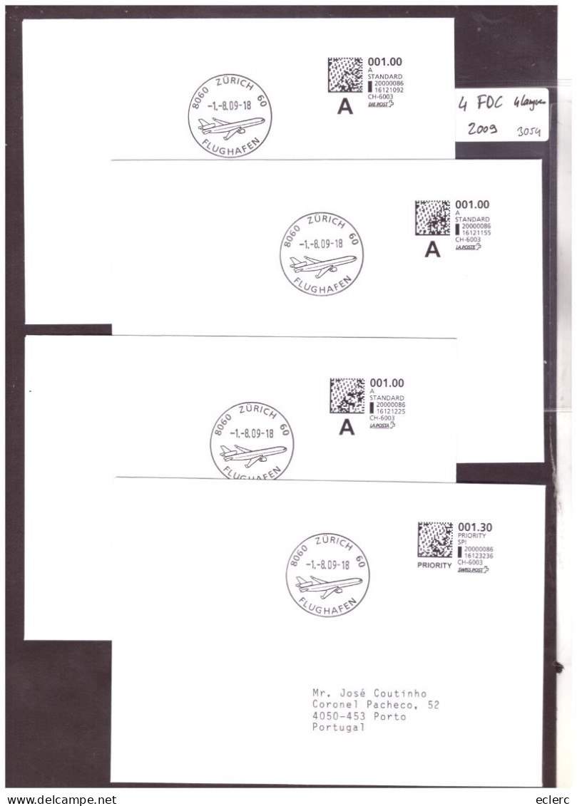 WEB STAMP - TIMBRE Q-CODE -  4 ENVELOPPES FDC , 4 LANGUES - Automatenzegels