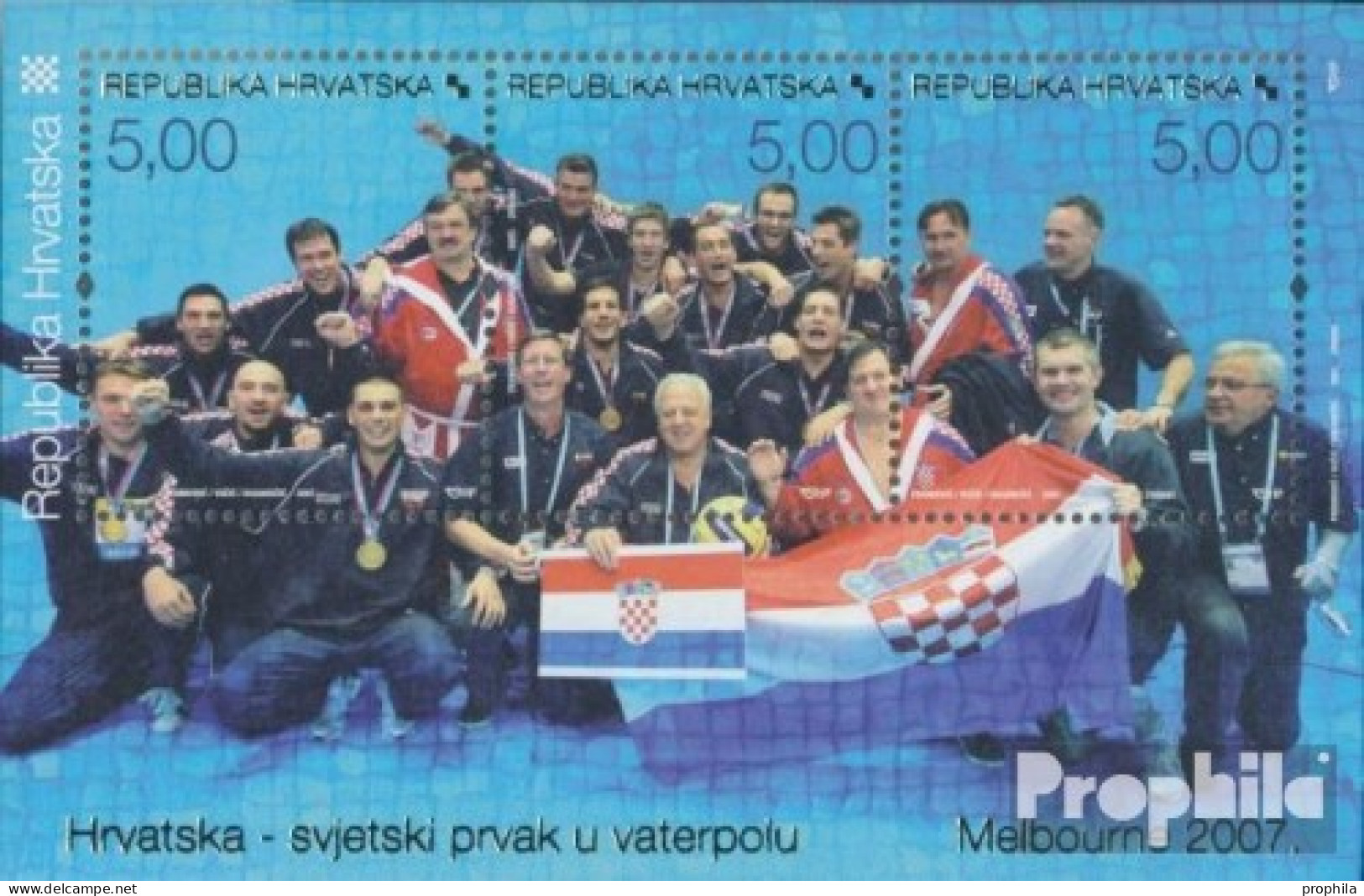 Kroatien Block28 (kompl.Ausg.) Postfrisch 2007 Gewinn Wasserball WM - Croacia