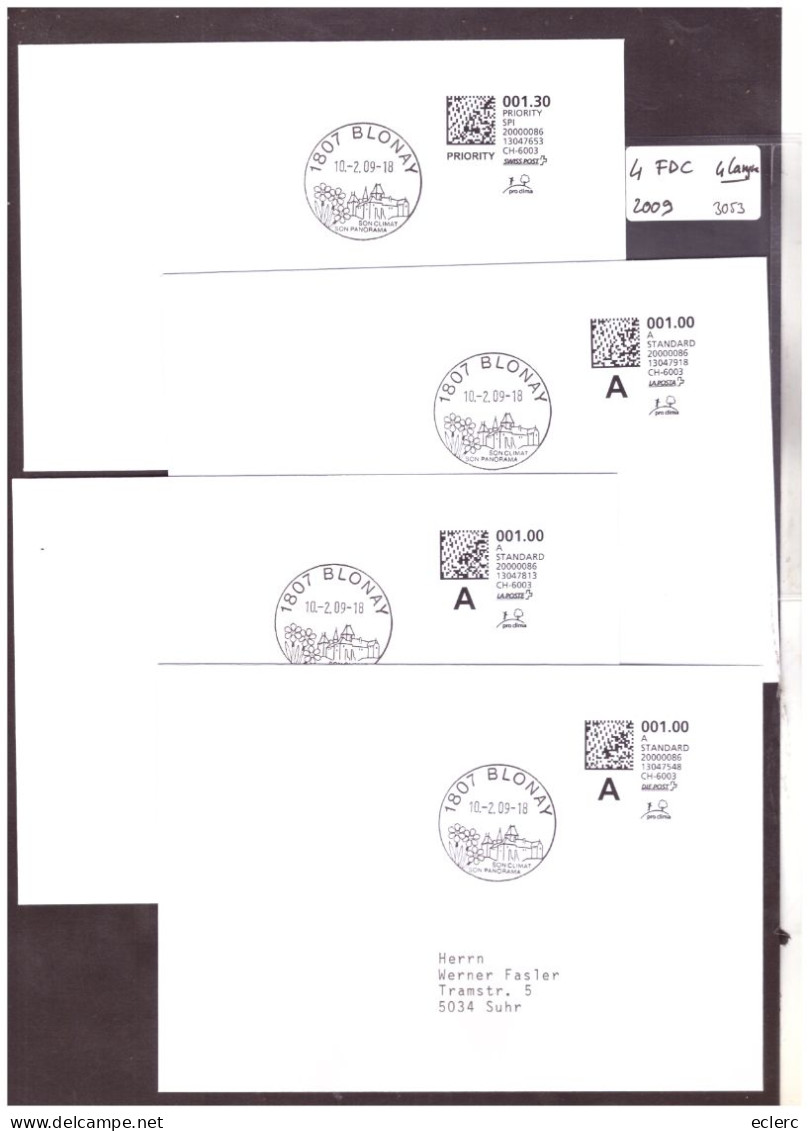 WEB STAMP - TIMBRE Q-CODE -  4 ENVELOPPES FDC , 4 LANGUES - Timbres D'automates