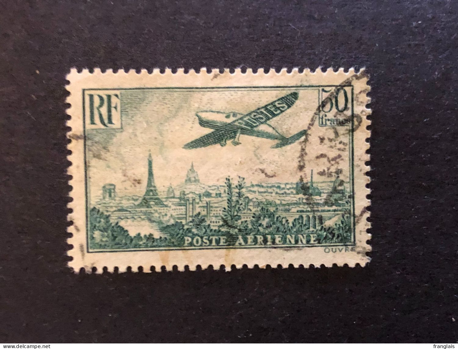 France PA 14  50f Vert Oblitéré - 1927-1959 Mint/hinged