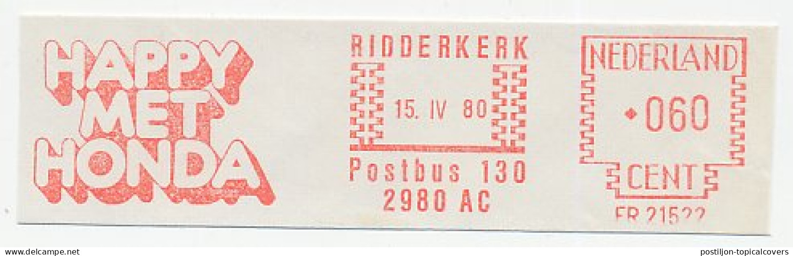 Meter Cut Netherlands 1980 Motorcycle - Happy With Honda - Motorbikes