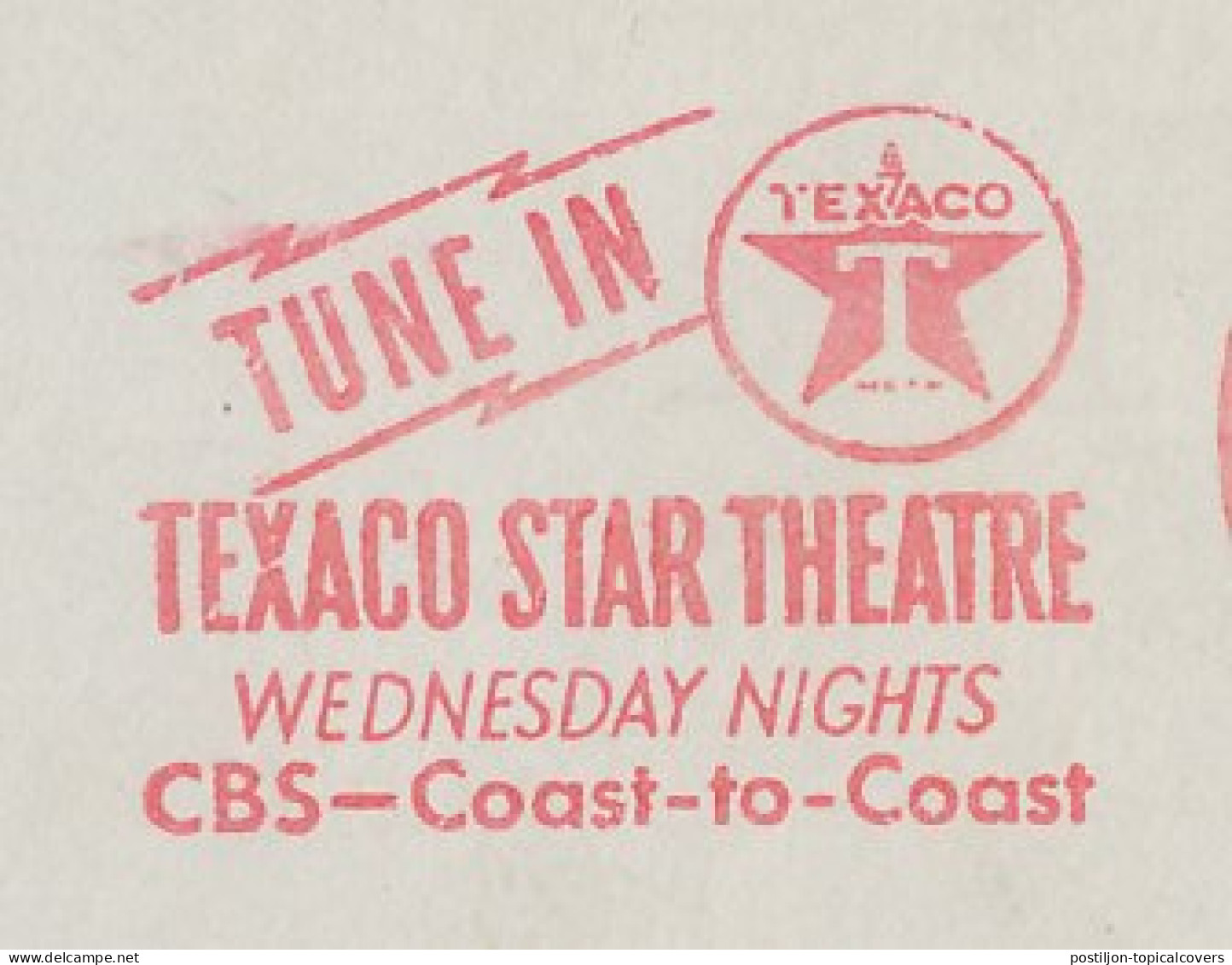 Meter Top Cut USA 1940 Texaco Star Theatre - CBS - Zonder Classificatie