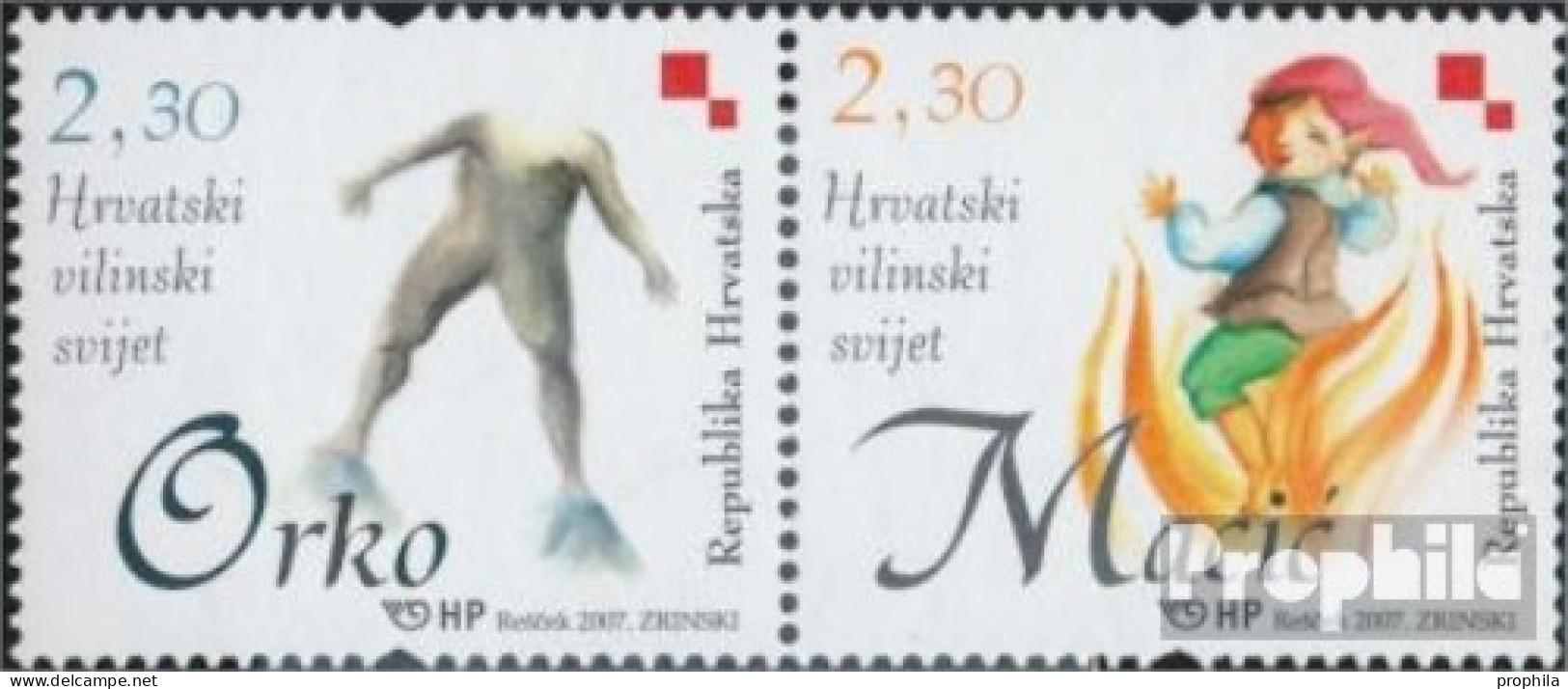 Kroatien 796-797 Paar (kompl.Ausg.) Postfrisch 2007 Märchen Und Sagengestalten - Croazia