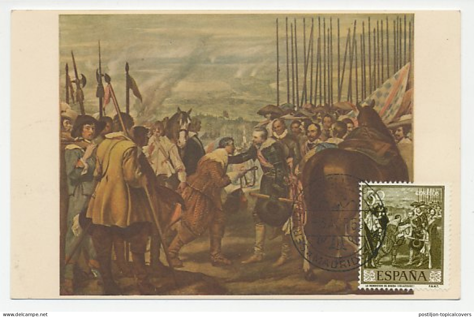 Maximum Card Spain 1958 The Surrender Of Breda - The Lances - Velazquez - Other & Unclassified