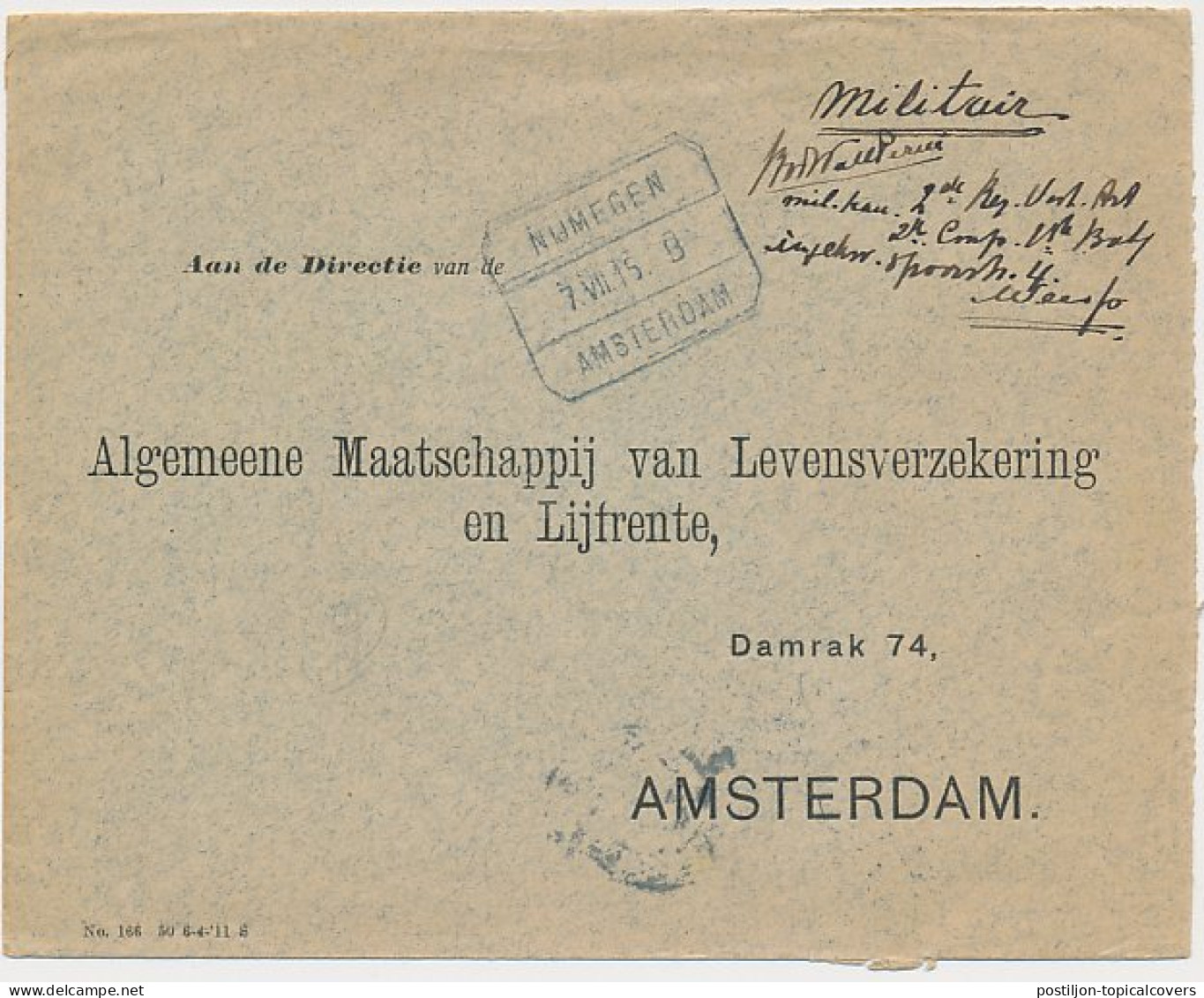 Treinblokstempel : Nijmegen - Amsterdam B 1915 ( Weesp ) - Unclassified