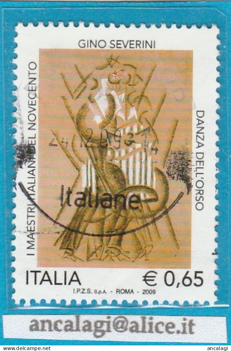 USATI ITALIA 2009 - Ref.1139B "GINO SEVERINI" 1 Val. - - 2001-10: Oblitérés