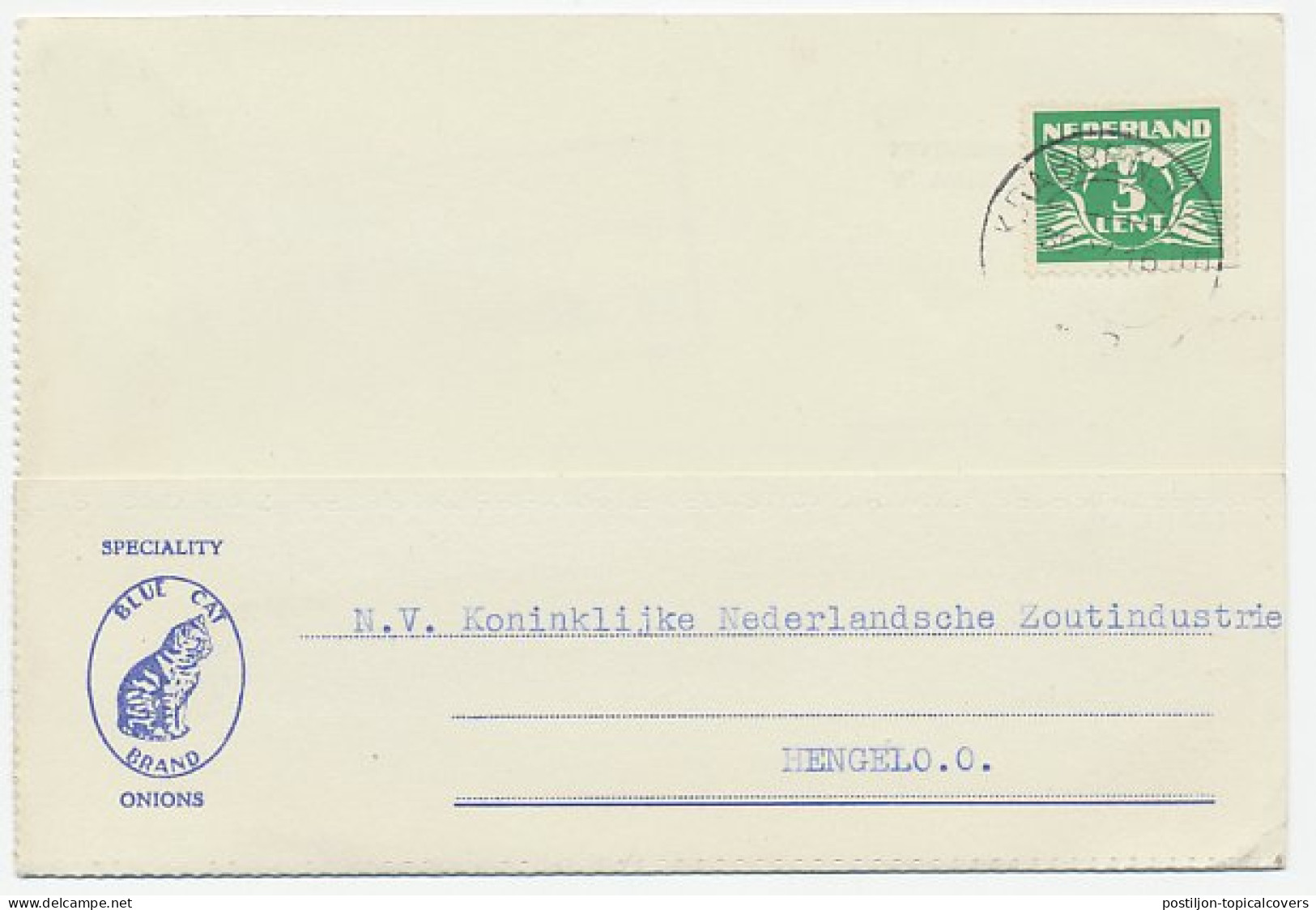 Firma Briefkaart Krabbendijke 1942 - Kat - Unclassified