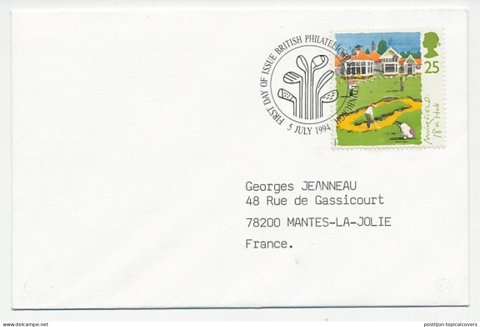 Cover / Postmark GB / UK 1994 Golf - Other & Unclassified