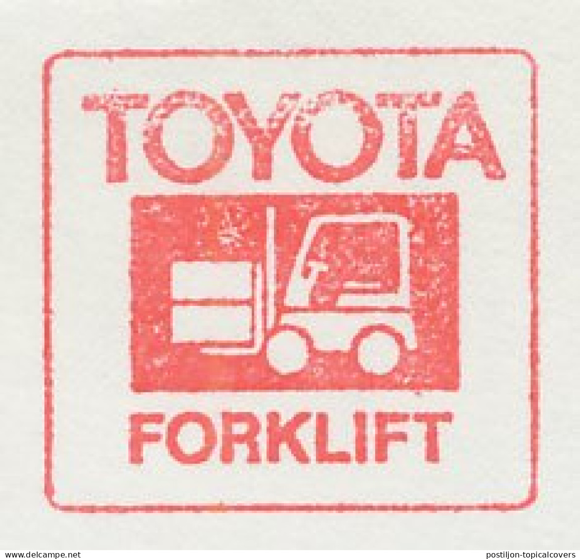 Meter Cut Belgium 1974 Forklift - Toyota - Autres & Non Classés