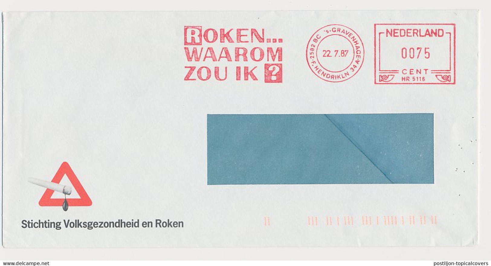 Meter Cover Netherlands 1987 Smoking ... Why Should I ? - Public Health Foundation - Tobacco