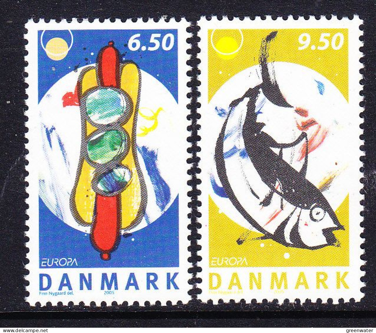 Europa Cept  2005 Denmark 2v ** Mnh (59616) ROCK BOTTOM - 2005