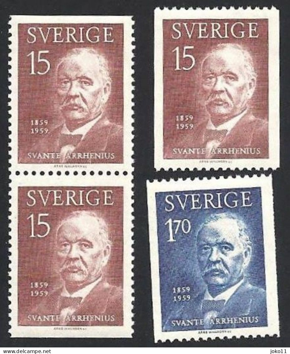 Schweden, 1959, Michel-Nr. 453-454 C + D/D, **postfrisch - Neufs