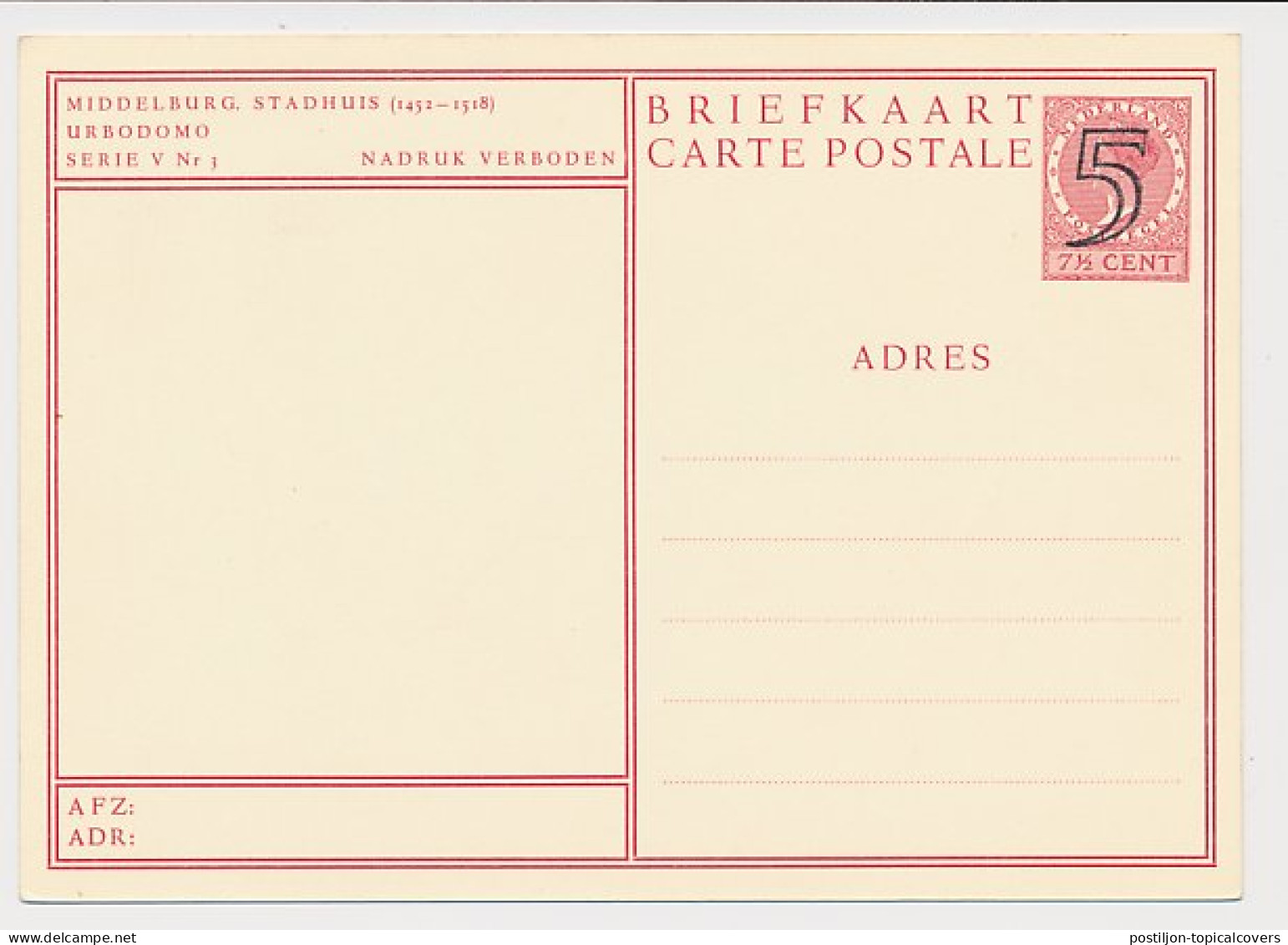Briefkaart G. 284 K - Interi Postali