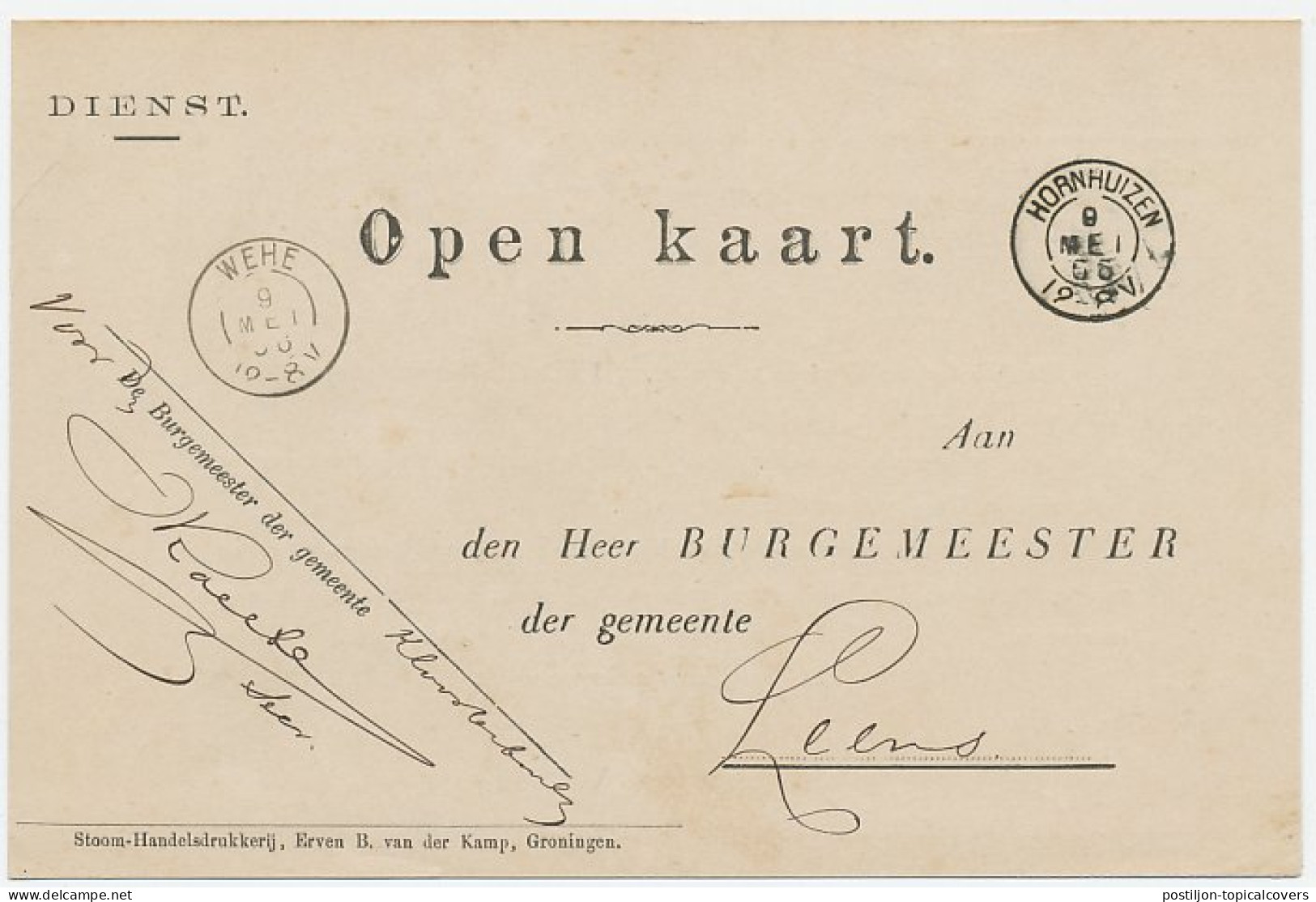 Kleinrondstempel Hornhuizen 1906 - Non Classificati