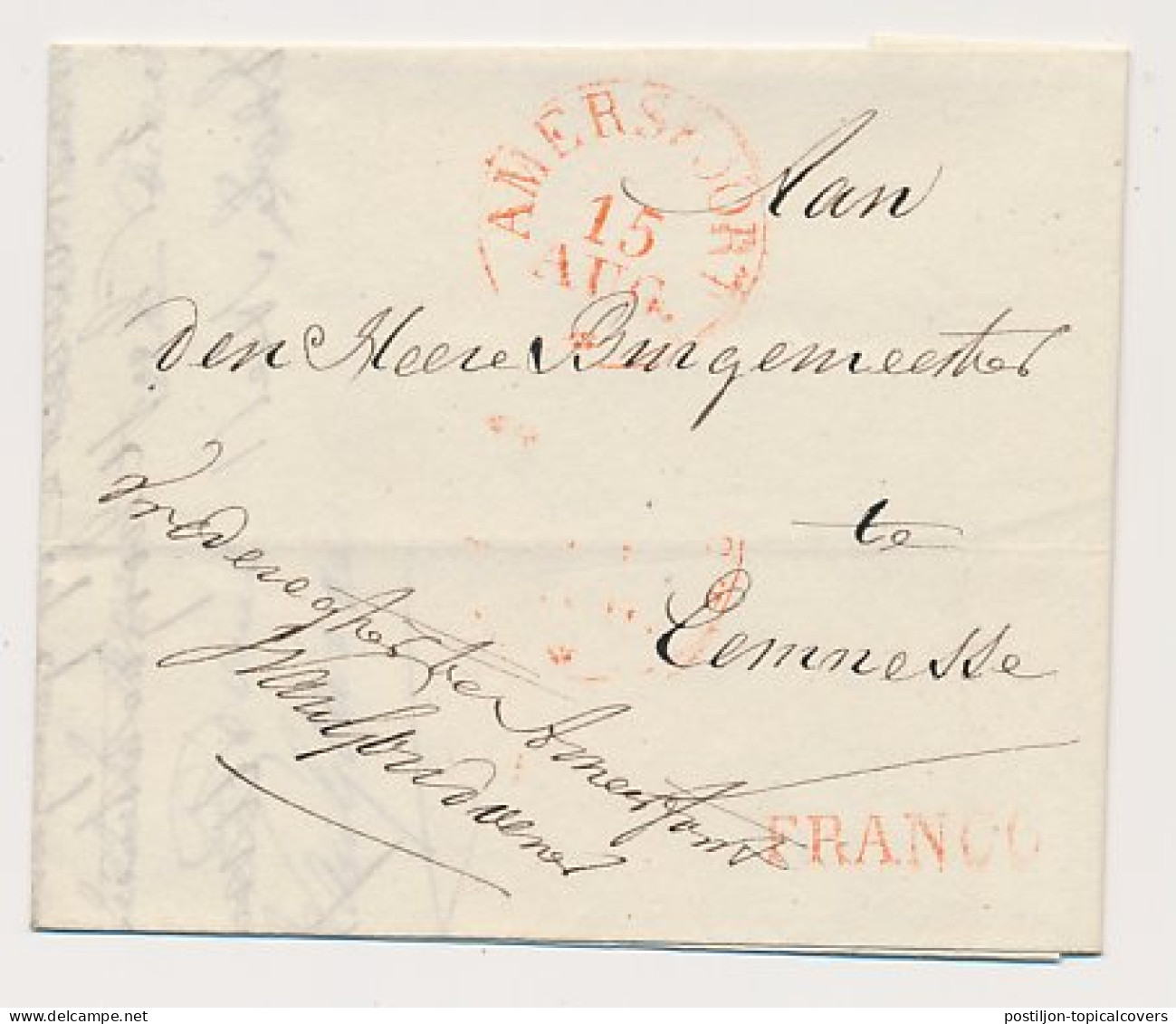 Amersfoort - Eemnesse 1835 - Franco - ...-1852 Precursori