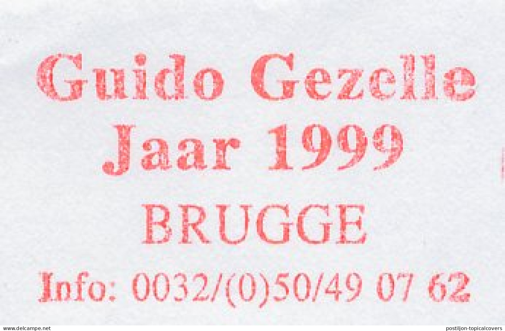 Meter Cut Belgium 1999 Guido Gezelle - Poet - Priest - Escritores